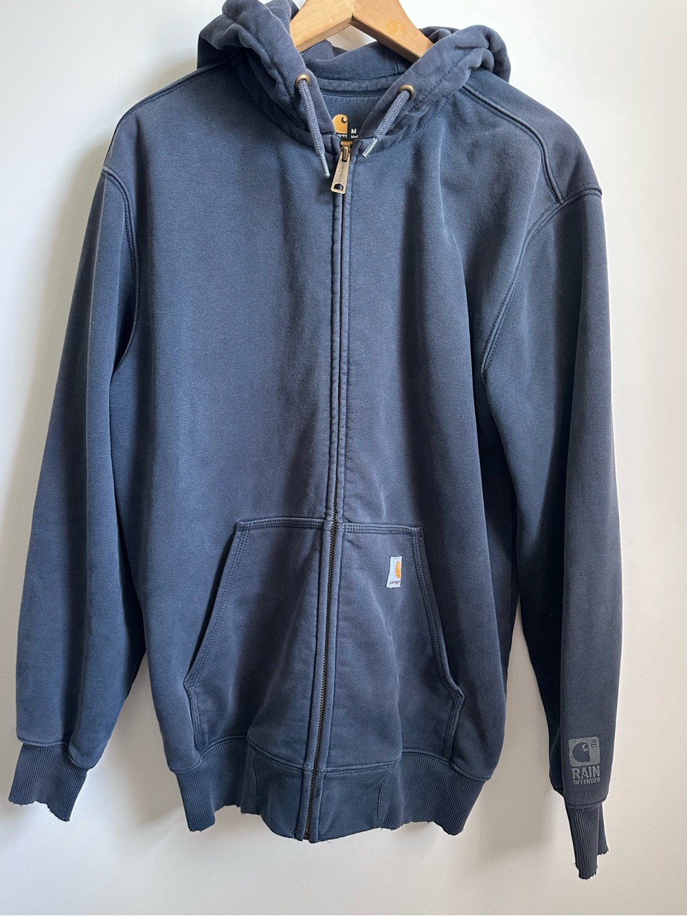 Carhartt Paxton Rain Defender Full Zip Hoodie Sweatshirt Men’s Medium Navy